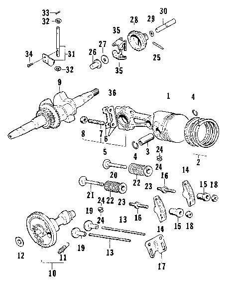 PISTON AND CRANKSHAFT ASSEMBLY [74873]