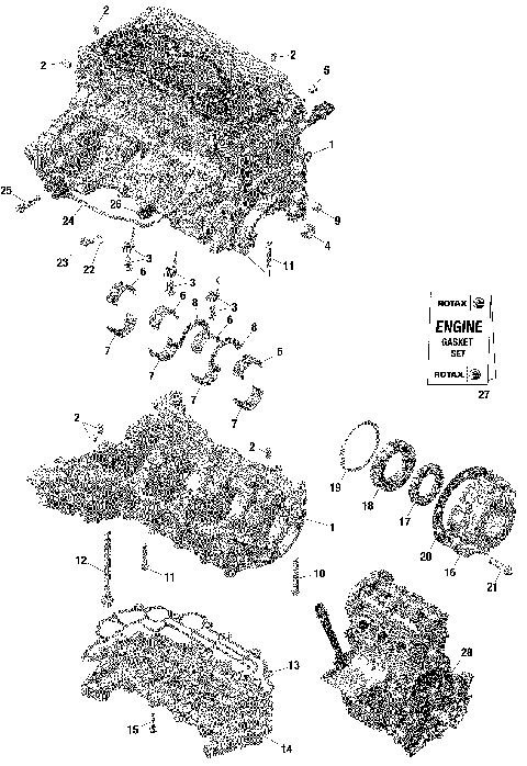 01- ROTAX - Crankcase - Turbo RR