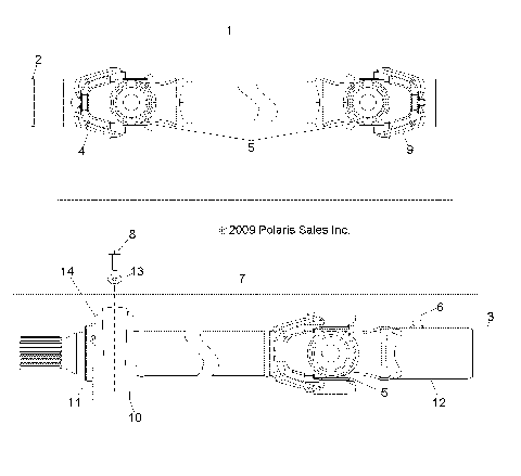 DRIVE TRAIN, FRONT PROP SHAFT - R10XH76AA (49RGRSHAFTPROP10RZRS4)