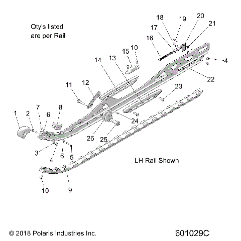 SUSPENSION, RAIL ASM. LH/RH - S19MDX6JSA/JEA (601029C)