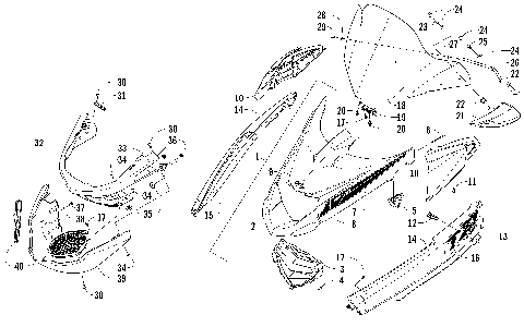 HOOD, WINDSHIELD, AND FRONT BUMPER ASSEMBLY [98197]