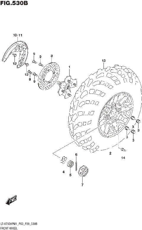 FRONT WHEEL (LT-A750XPZ)
