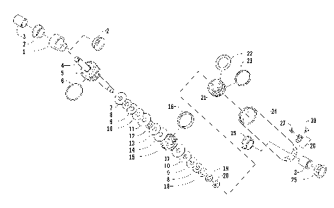 REAR SUSPENSION REAR ARM SHOCK ABSORBER [89861]