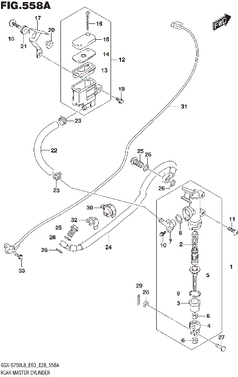 REAR MASTER CYLINDER (GSX-S750L8 E03)