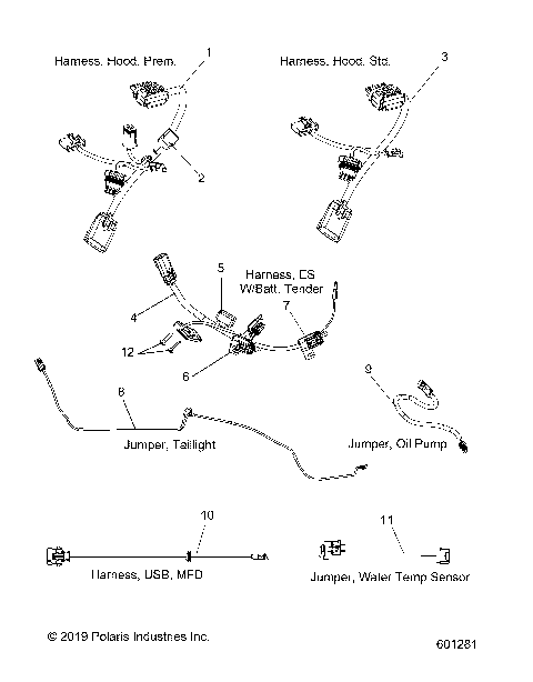 ELECTRICAL, JUMPERS/WIRE HARNESS - S21DDL8RS ALL OPTIONS (601281)