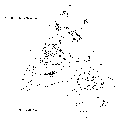 BODY, HOOD ASM. - S09PL8ES/EE (49SNOWHOOD09ASLT)