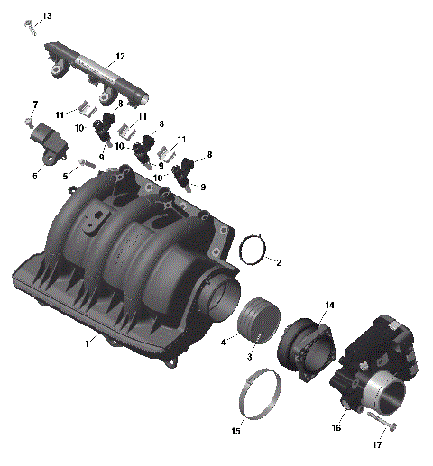 01- ROTAX - Air Intake Manifold And Throttle Body