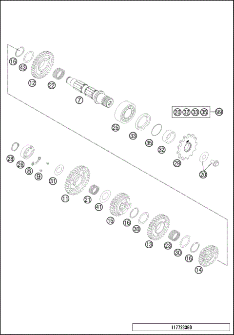 TRANSMISSION II - COUNTERSHAFT