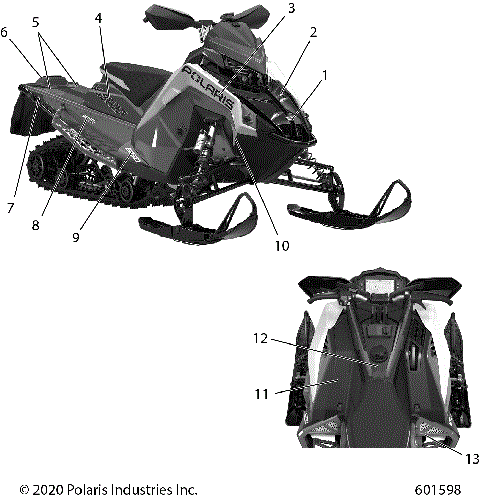 BODY, DECAL, BLACK SIDE PANEL W/RED ACCENT - S21TLC6RS/6RE (601598)