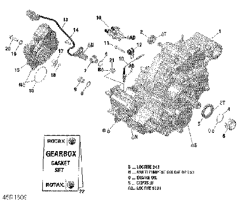 01- Gear Box Assy - 650 EFI-XMR 850 EFI