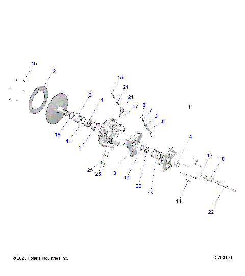 DRIVE TRAIN, PRIMARY CLUTCH - Z23RMU2KAN/BN (C750109)