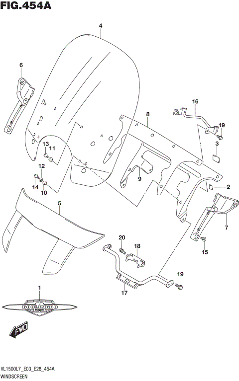 WINDSCREEN (VL1500BTL7 E28)