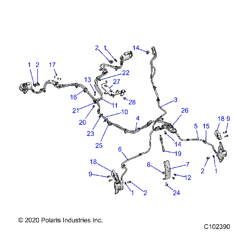 BRAKES, BRAKE LINES - A22SGE95PN (C102390)