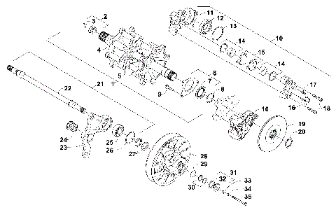 DRIVE TRAIN SHAFTS AND BRAKE ASSEMBLIES [102170]