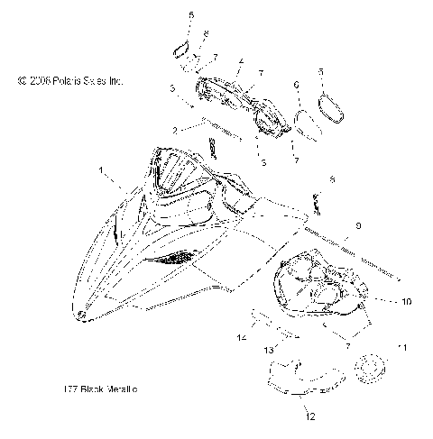 BODY, HOOD ASM. - S09PK6KS/KE/PM6KS/KE (49SNOWHOOD09600RMK)