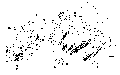 HOOD, WINDSHIELD, AND FRONT BUMPER ASSEMBLY [89224]