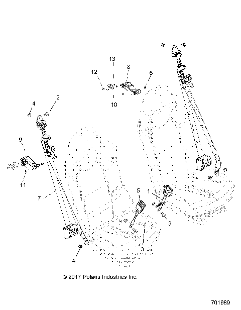 BODY, SEAT BELT MOUNTING - R18RGE99BM/BB/B7/KBS/UB9/UBG (701989)