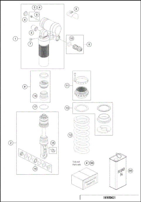 SHOCK ABSORBER DISASSEMBLED