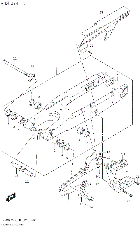 REAR SWINGINGARM (DR-Z400SM)
