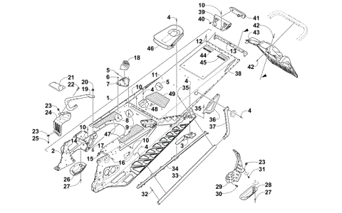 TUNNEL, REAR BUMPER, AND SNOWFLAP ASSEMBLY