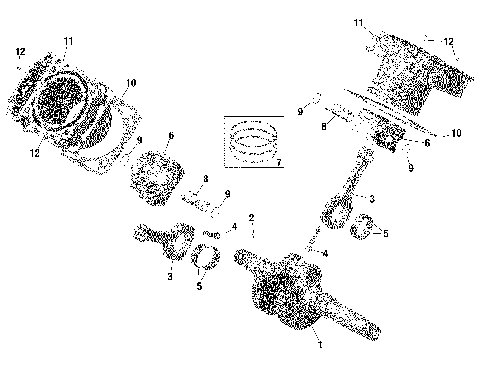 01- Rotax - Crankshaft, Piston And Cylinder