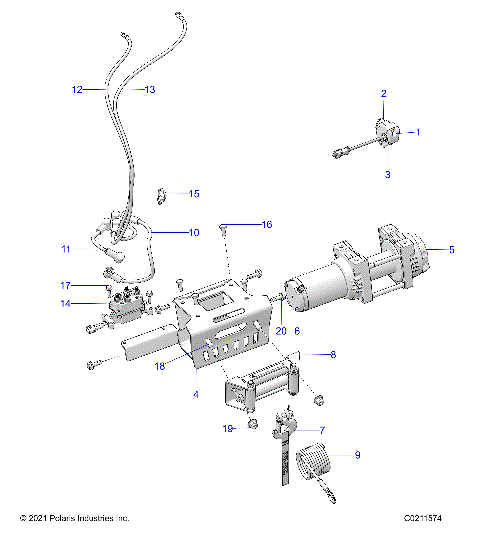 CHASSIS, WINCH - A25SXD95A9 (C0211574)