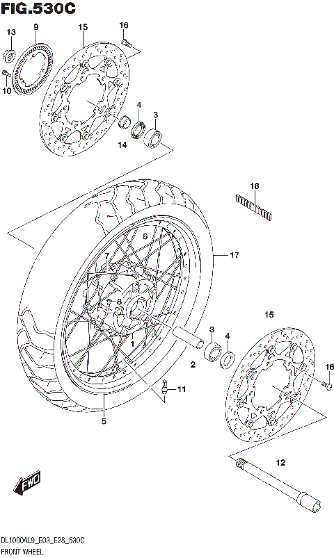 FRONT WHEEL (DL1000XAL9 E33)