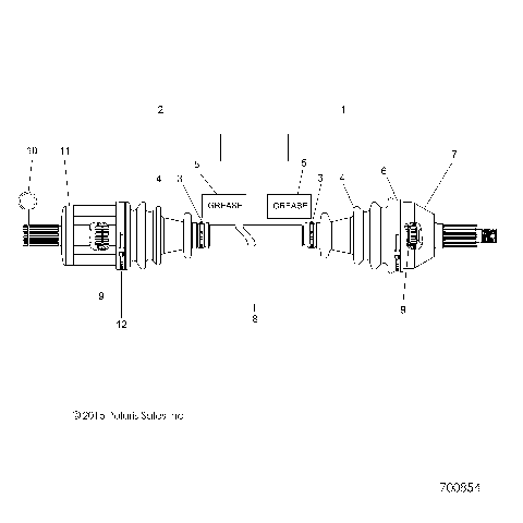 DRIVE TRAIN, FRONT HALF SHAFT - Z16VHA57A2/EAK/AS (700854)