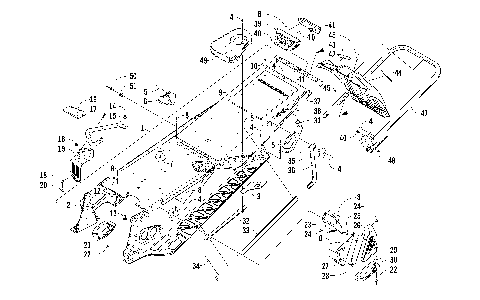TUNNEL, REAR BUMPER, AND SNOWFLAP ASSEMBLY [96694]