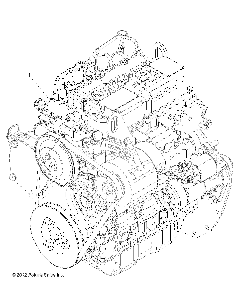 ENGINE, LONG BLOCK - R14WH9EMD (49RGRLB1204209)