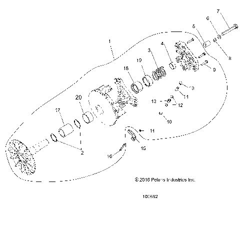 DRIVE TRAIN, PRIMARY CLUTCH - A17DAA57F5 (100682)