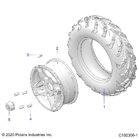 WHEELS, FRONT TIRE - A26SJE57CK/EK (C102306-1)