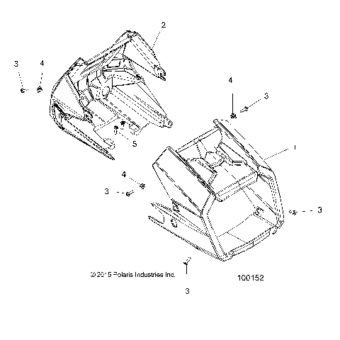 BODY, HEADLIGHT POD - A20SDE57F1/S57C5/E5 (100152)