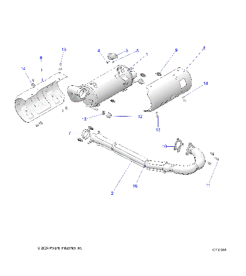 ENGINE, EXHAUST SYSTEM - R23MAA57B1/EB4/B9 (C733361)