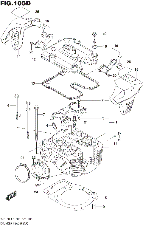 CYLINDER HEAD (REAR) (VZR1800BZL8 E33)