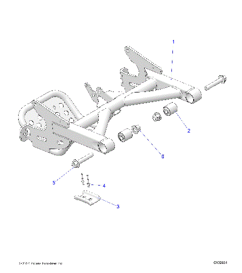 SUSPENSION, REAR SWINGARM - A23HBBO7B3/B7 (C102661)