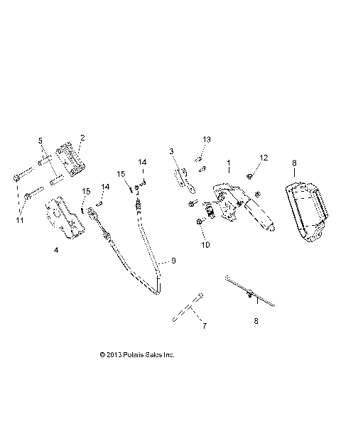 BRAKES, PARK BRAKE LEVER ASM. - A15DAA32EA/EJ (49ATVBRAKEPARK14ACEE)