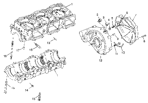 CRANKCASE SLTX B974590 and INTL. SLTX I974590 (4941214121B013)