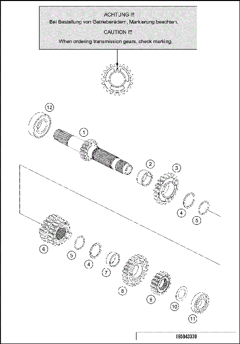 TRANSMISSION I - MAIN SHAFT