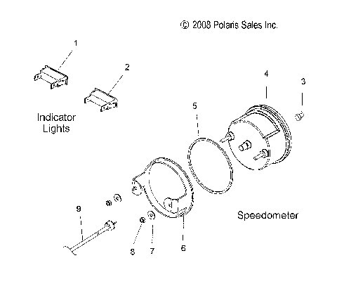 ELECTRICAL, SPEEDOMETER and INDICATOR LIGHTS - S12SU4BEL (49SNOWSPEEDO09WIDELX)