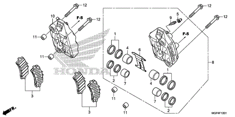 FRONT BRAKE CALIPER      (2)