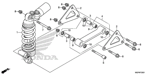 REAR SHOCK ABSORBER      (2)
