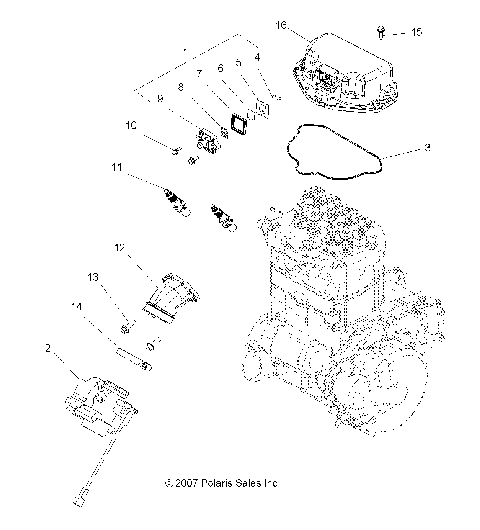 ENGINE, THROTTLE BODY MOUNTING - A08DN76FC (49ATVTHROTTLEBODY08SPTRG800)