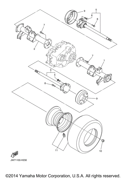 REAR AXLE WHEEL