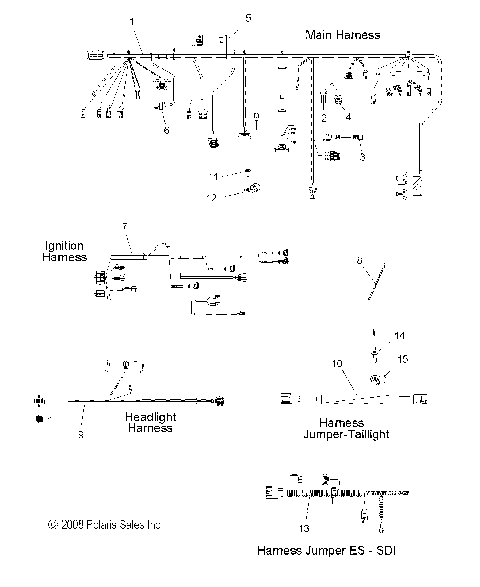 ELECTRICAL, WIRING HARNESSES - S10PR8ESA/ESL (49SNOWHARNESS10800RMK)
