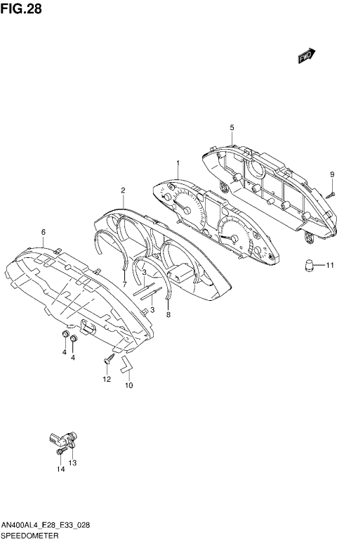 SPEEDOMETER (AN400ZAL4 E28)