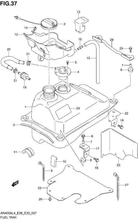 FUEL TANK (AN400ZAL4 E28)