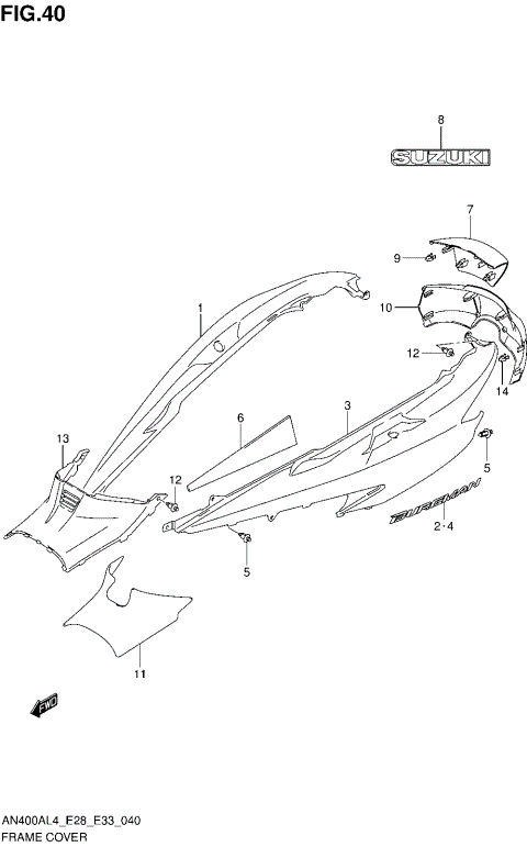 FRAME COVER (AN400ZAL4 E28)