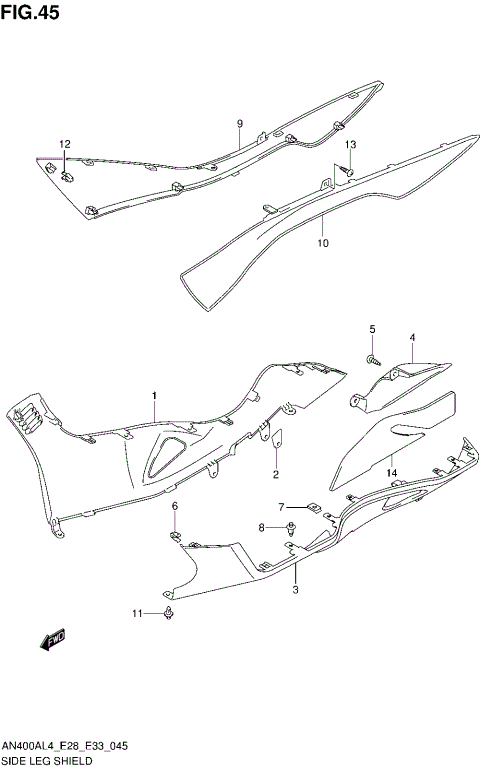 SIDE LEG SHIELD (AN400ZAL4 E28)