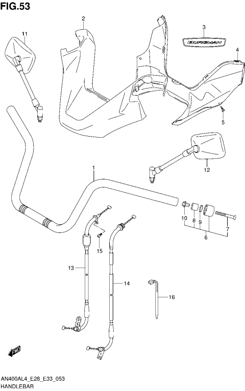 HANDLEBAR (AN400ZAL4 E28)